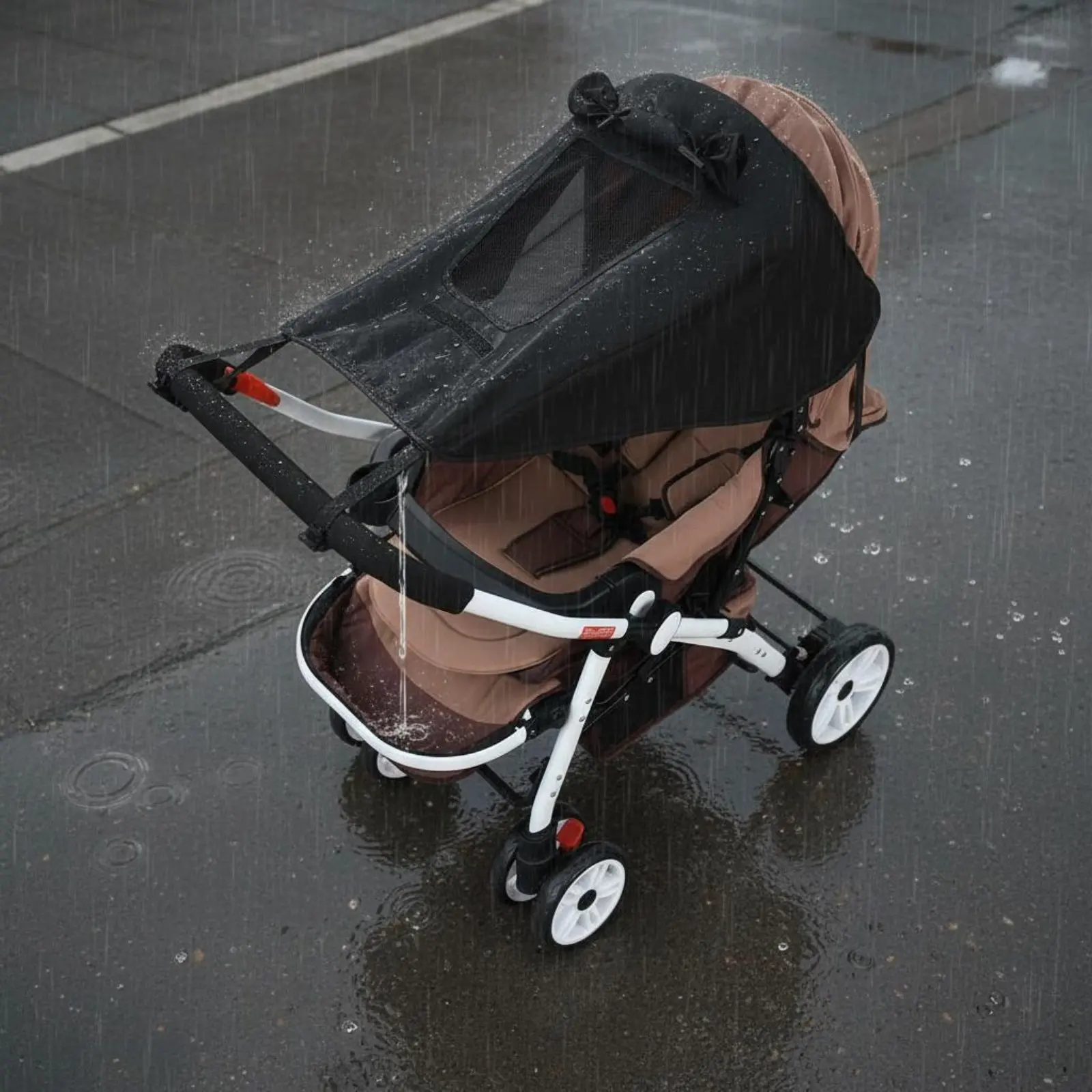 Baby Carriage Sun Shade Waterproof Universal Baby Carriage Awning Pram Sun Protection Cover Easy Installation for Infants