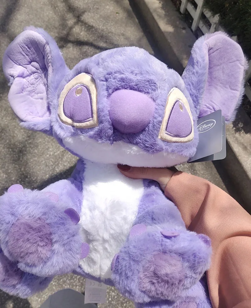 Disney Anime lovely purple Stitch Plush Doll Sleeping pillow Birthday gift Valentine's Day gifts Handmade model toys wholesale