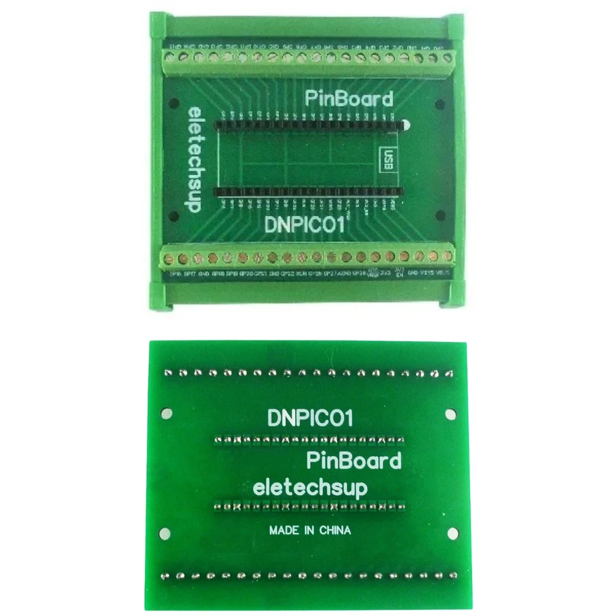 DIN Rail Mount Screw Terminal Block Adapter GPIO Expansion Module for Raspberry Pi Pico RP2040 MCU Development Board