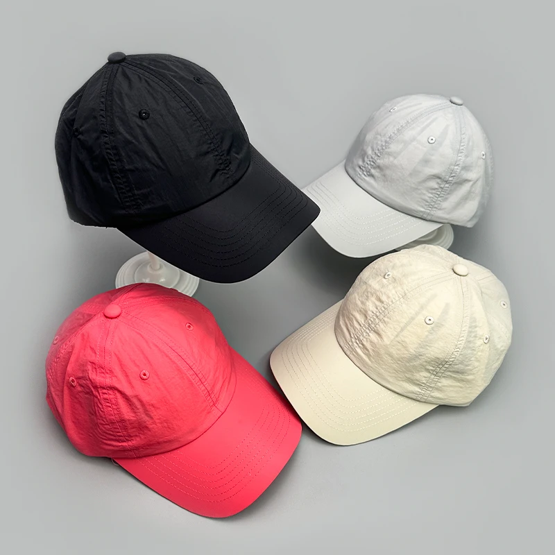 

Solid Quick Drying Baseball Hats Simple New Unisex Sports Breathable Street Sunshade Outdoor Versatile Fashion Retro Peaked Caps