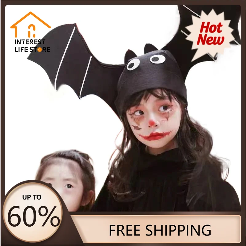 

New Halloween Korean Style Headwear Children Cosplay Decoration Cute Props Gifts Bat Hat Festival Themed Parties Carnival Party