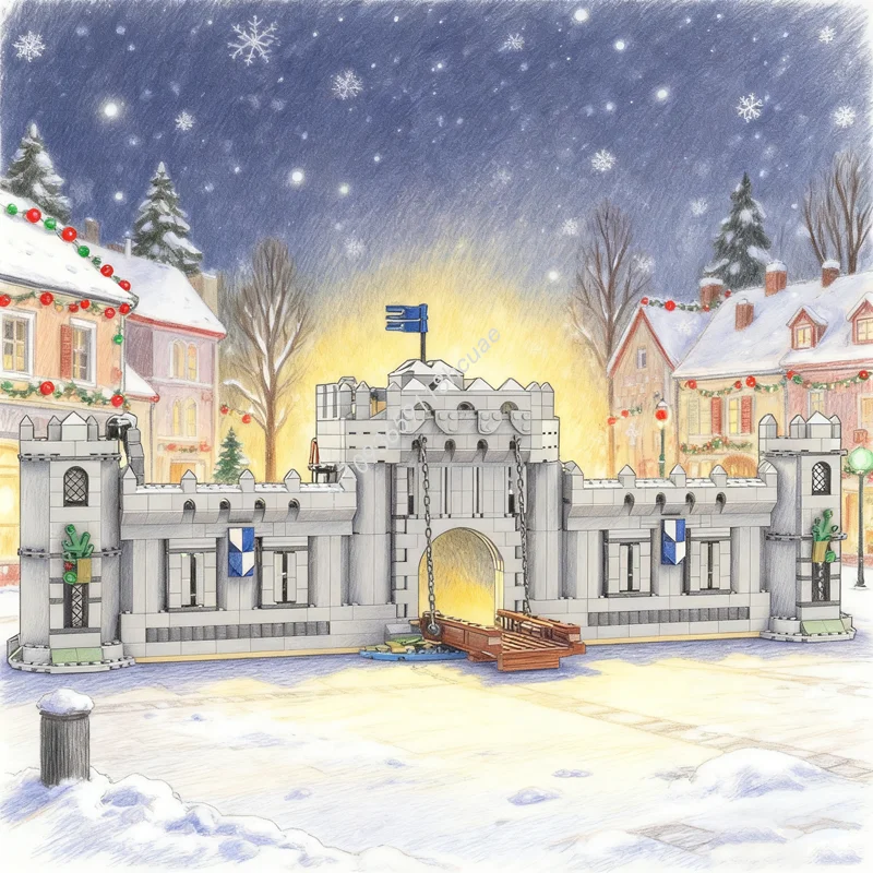 

1451pcs MOC Iron Stronghold Castle Model Building Blocks Toy Christmas Gift Architecture Assemble Creative Education DIY Idea