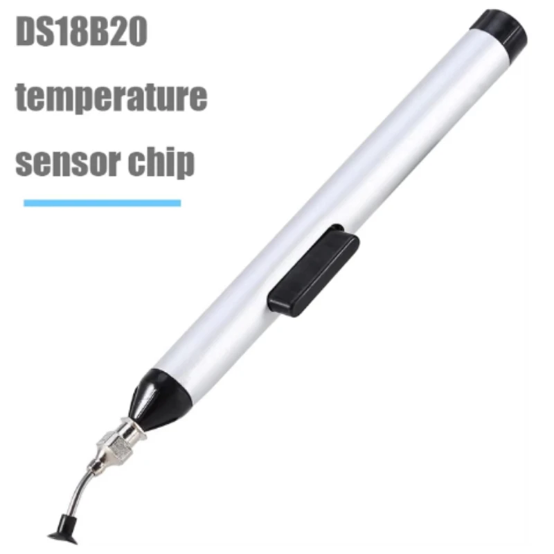 1 Set Professional Manual Pumping Vacuum Suction Pen IC Solder Picker Hand Tool with 3 Suction Nozzles, Alternative Tweezers