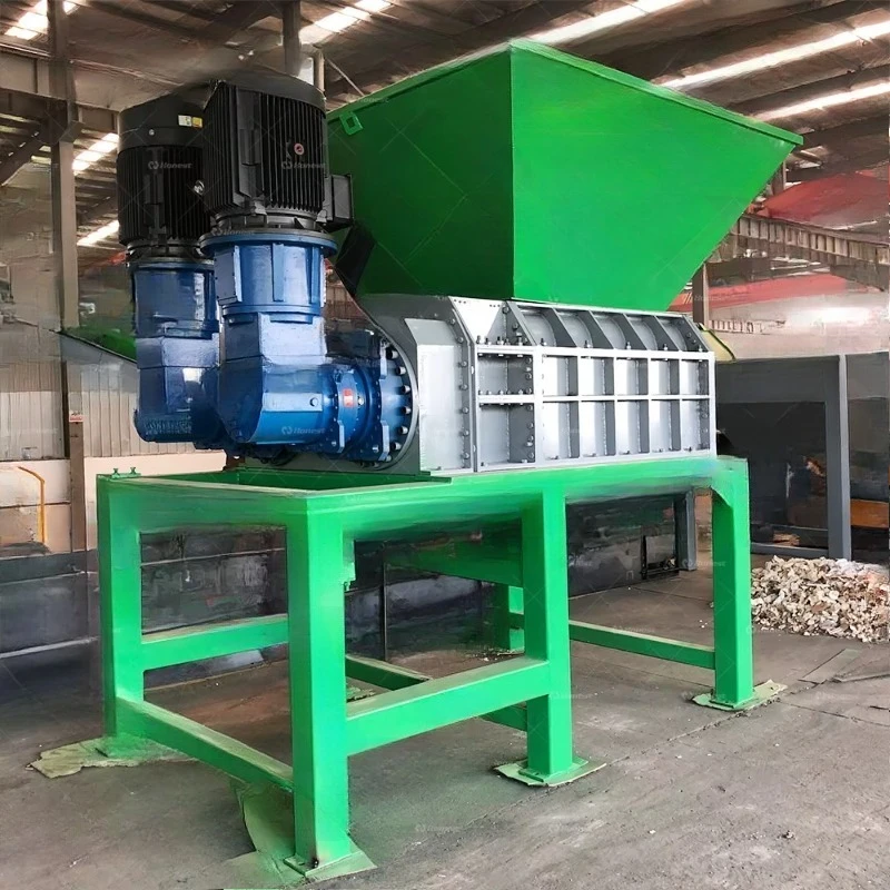High Performance Twin Shaft Waste Scrap Metal Plastic Shredder Recycling Machine