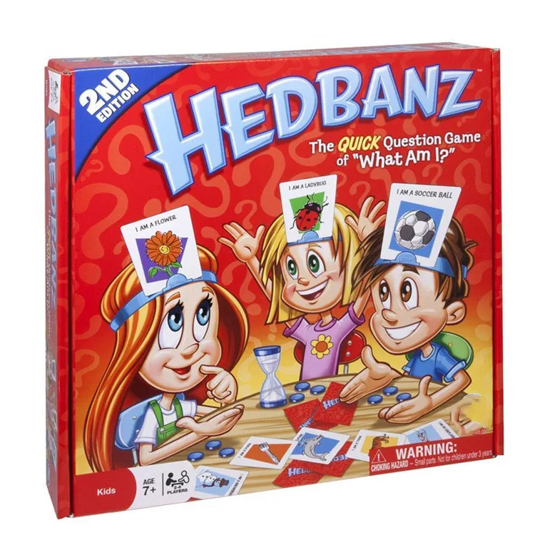 Hedbanz Game Card Game Guess Who I Am, What an I Head Wearing Card Board Game