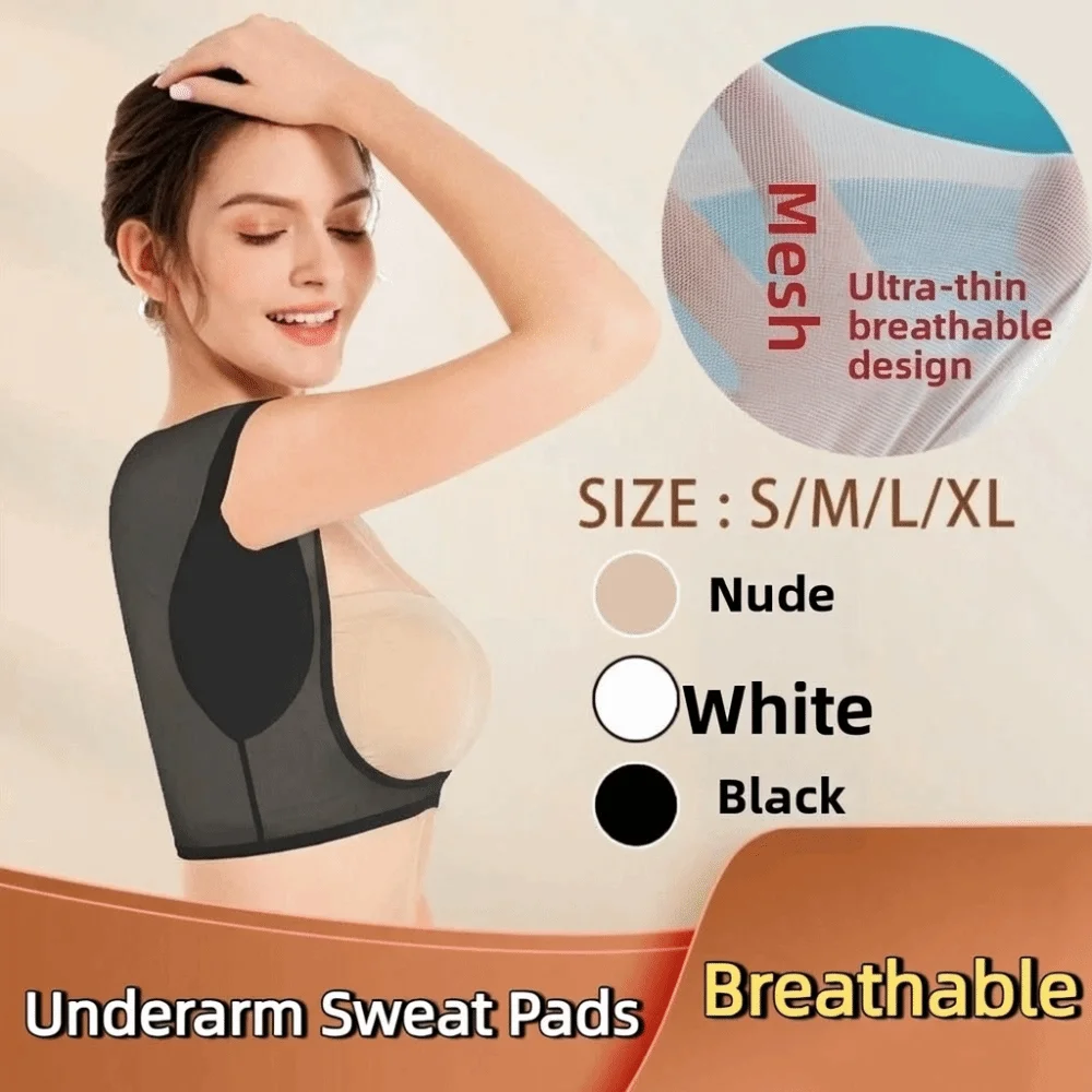 Washable T-shirt Shape Sweat Pads Ultra-thin Reusable Armpit Care Pads Elasticity Breathable Perspiration Deodorant Pads