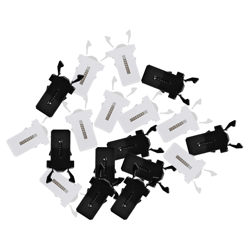 

18 Pcs Trash Can Latch Black White Parts Plastic Door Lock Mini Garbage Container Buckle Easy Install