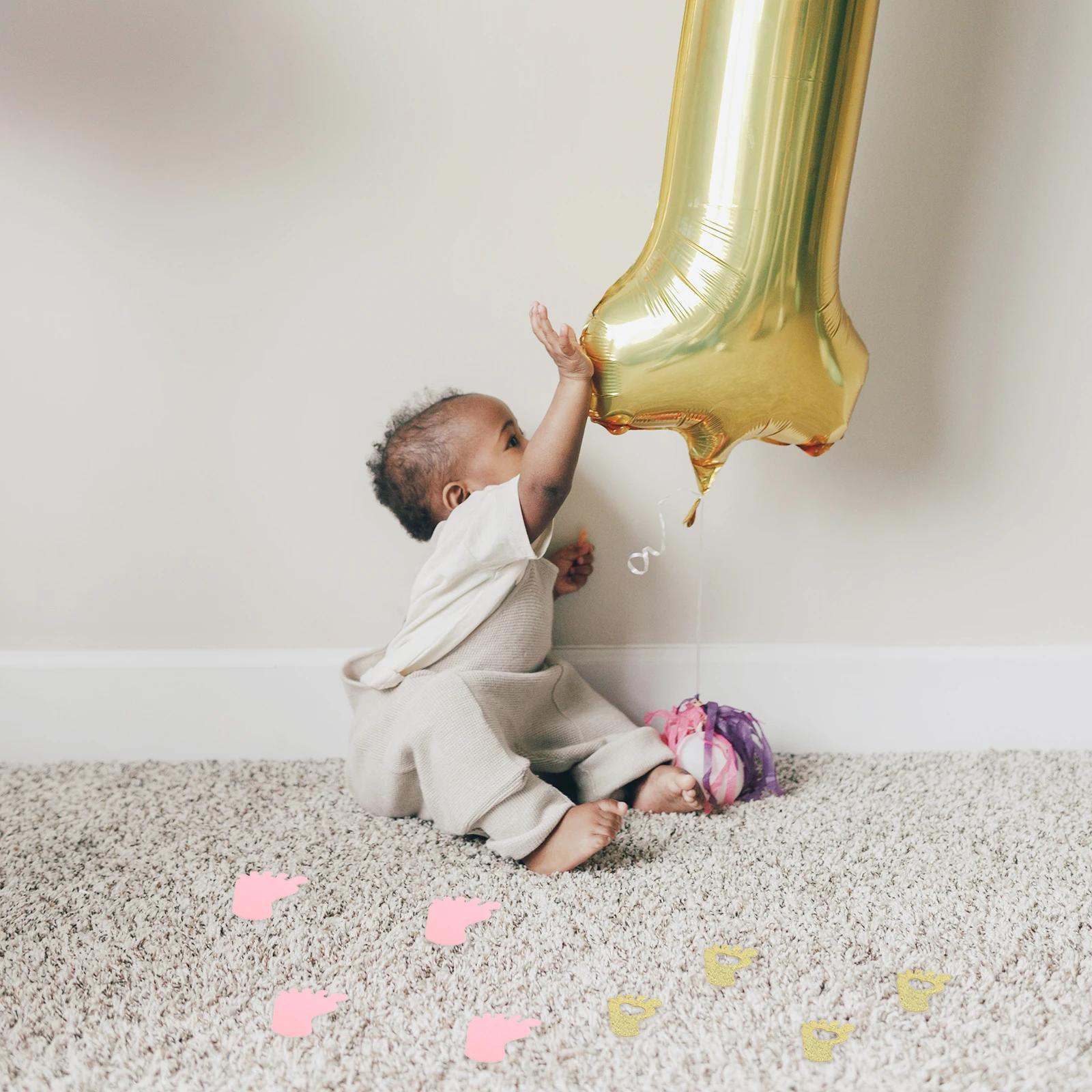 

200pcs Baby Shower Decor Confetti Stroller Paper Scraps Creative Props Birthday Party Supplies Kids Theme Celebrations