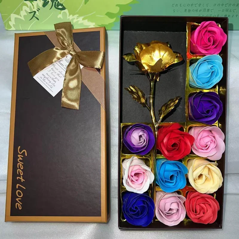 

18PCS Floral Scented Bath Soap Rose Flowers Gift Box For Wedding Valentine's Day Mothers' Day Graduation Birthday Anniversary