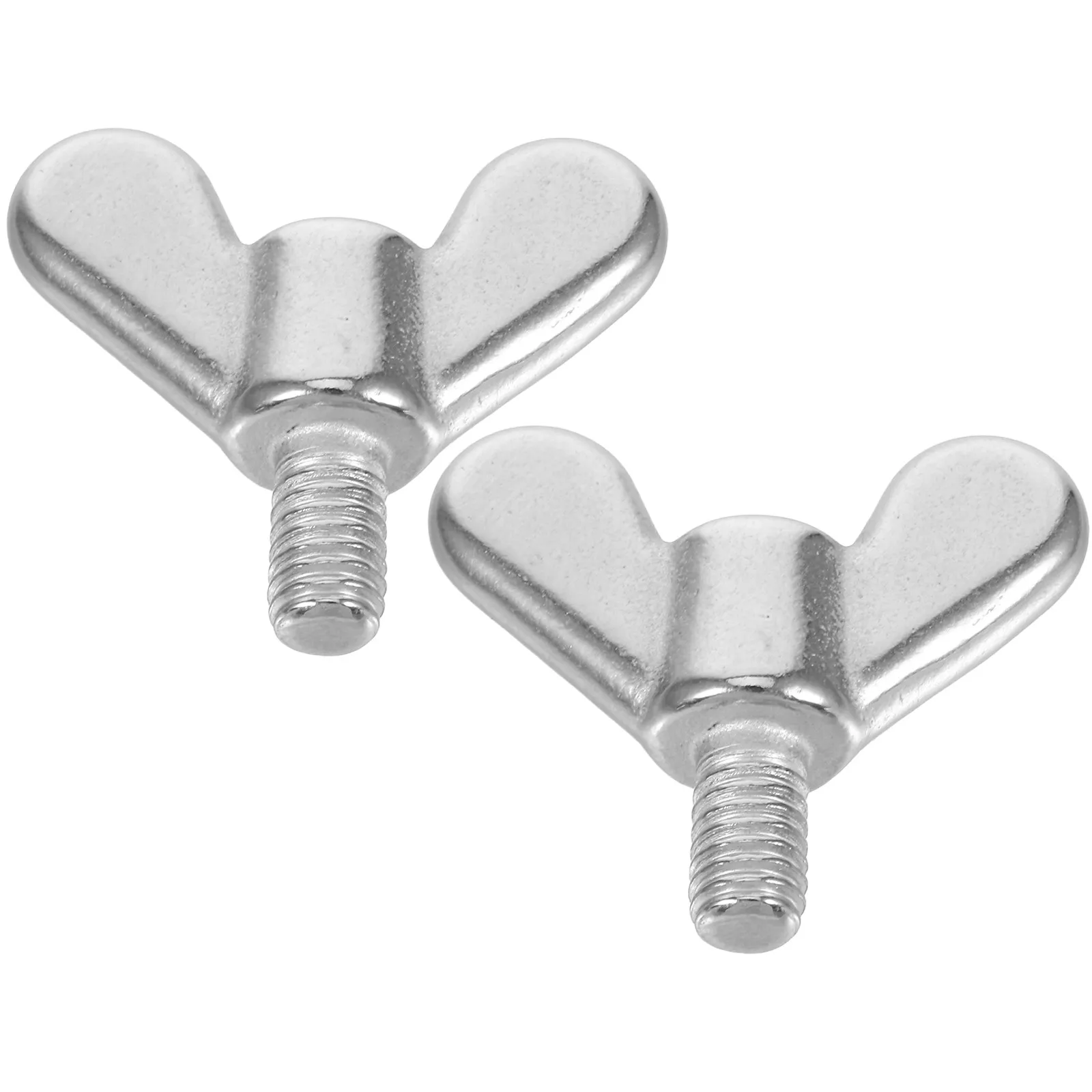 2Pcs Stainless Steel Butterfly Bolts Wing Nut Screws Hand Twist Screws Flagpole Mounting Hardware Fastening for Furniture Bed