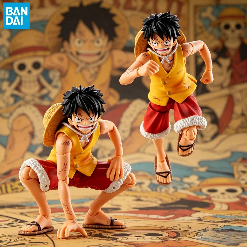 

【IN STOCK】Original Bandai S.H.Figuarts One Piece Monkey D. Luffy Summit War of Marineford 14.5cm Action Figure Collectible Model