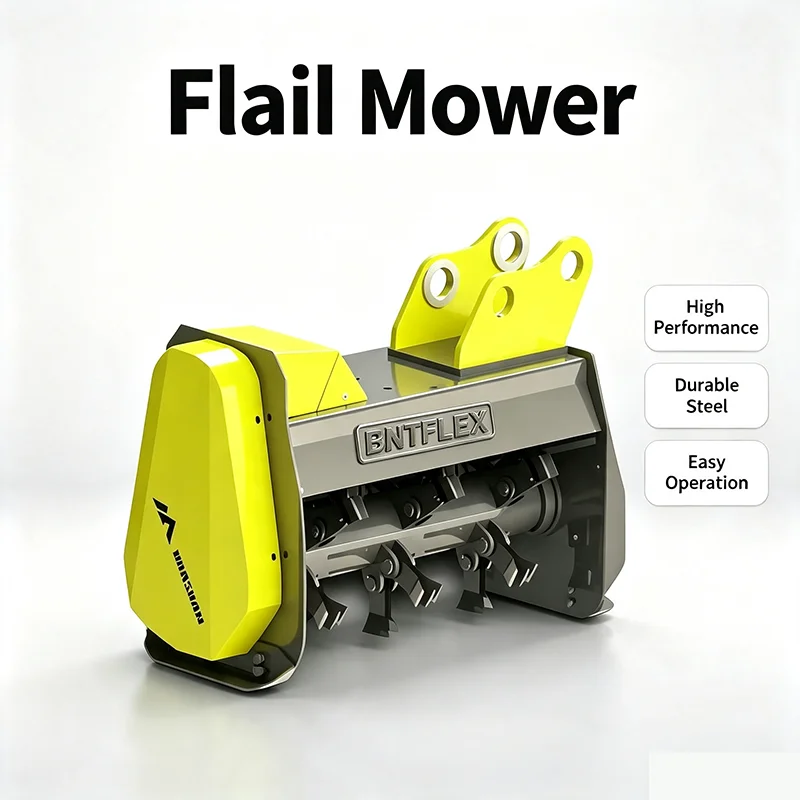 Excavator Flail Mower High-Speed Slope Hydraulic Grass Cutter Excavator Lawn Mower Farmland Clearing Tiller - Efficient