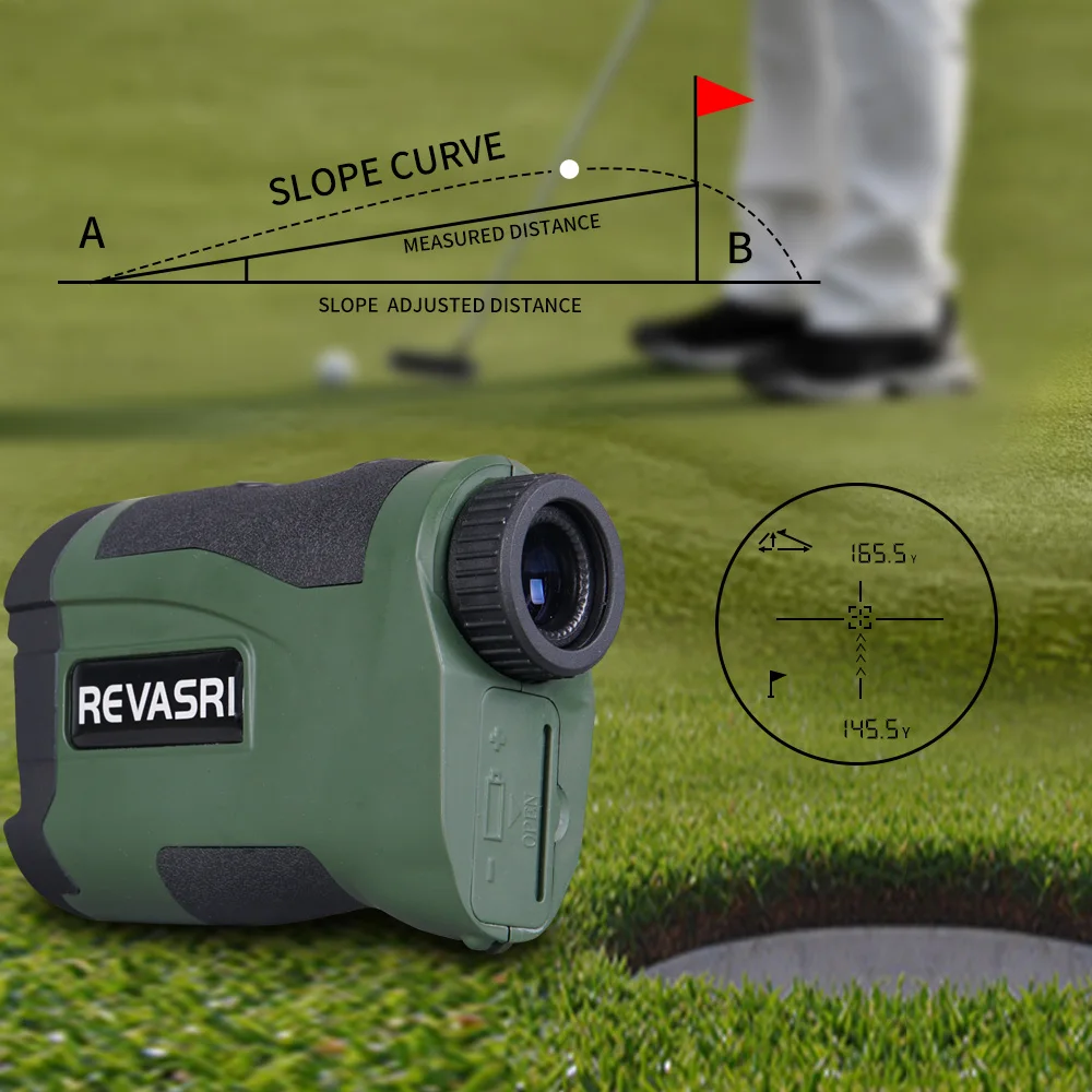 Telemetro Laser da Golf portatile 900 Y con misurazione della velocità di vibrazione, monoculare con blocco bandiera e compensazione della pendenza