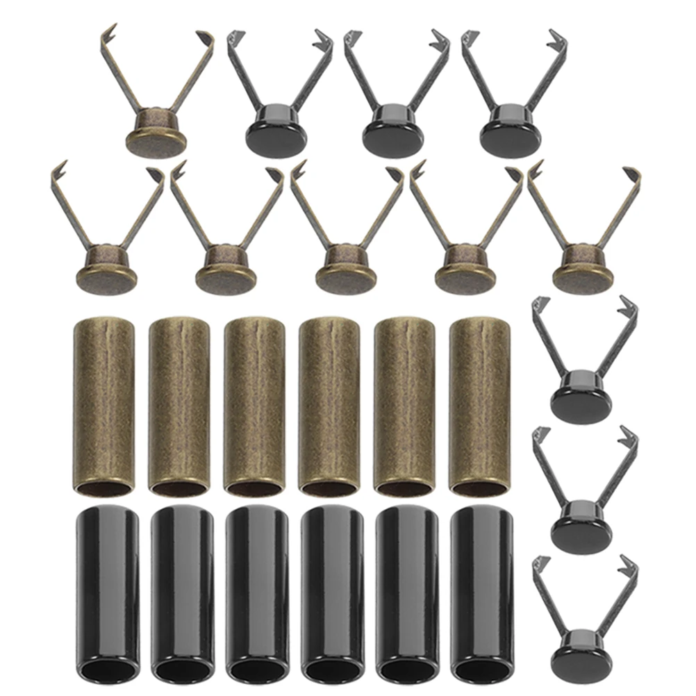

12 set Metal Cord Locks Durable Zinc Alloy Drawstrings Replacement Pendant Clock Shoe Lace Tips Sportswear Hats Secure Fit