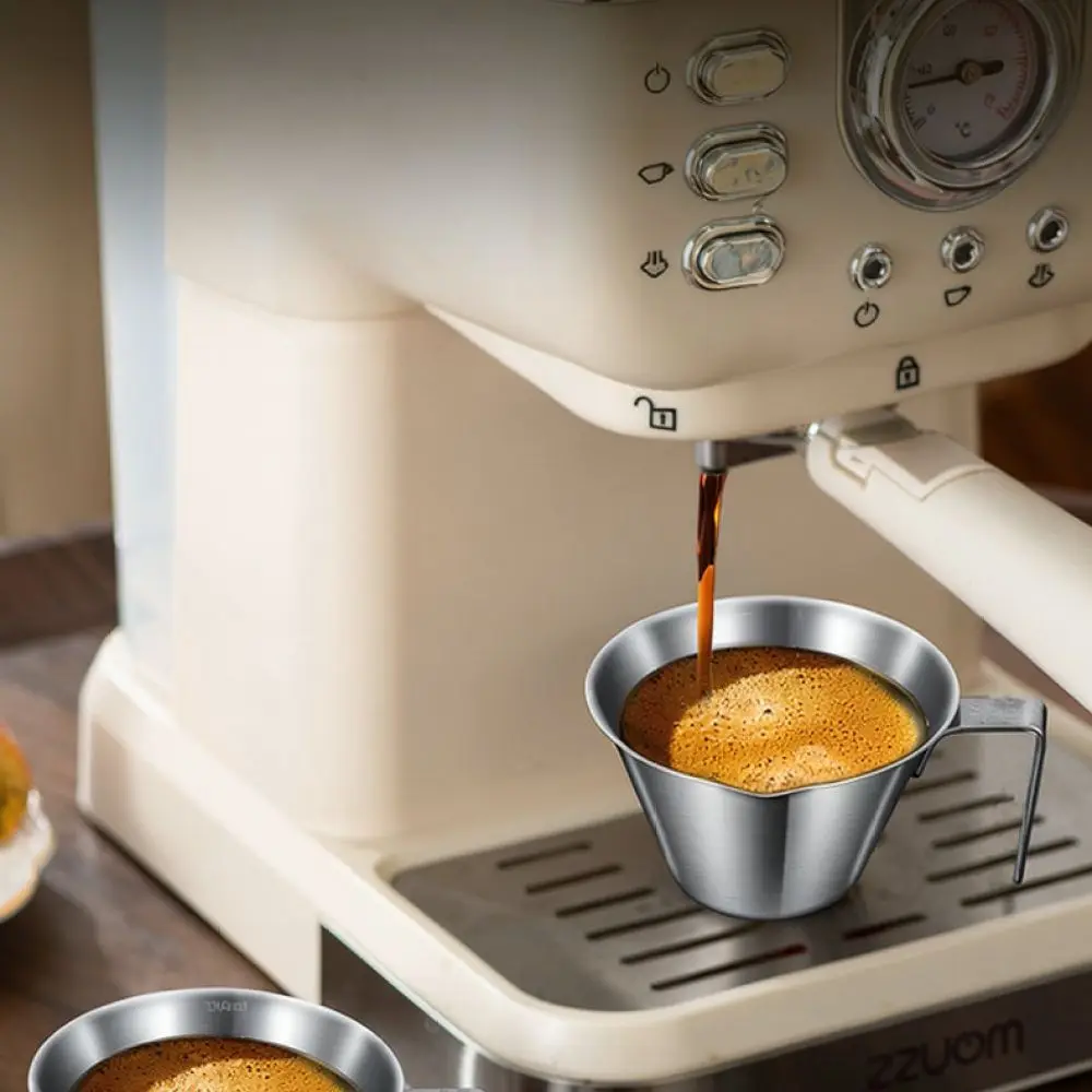 Stainless Steel Espresso Dosing Cup Coffee Measuring Pitcher With Scale Professional Extraction Tool For Kitchen