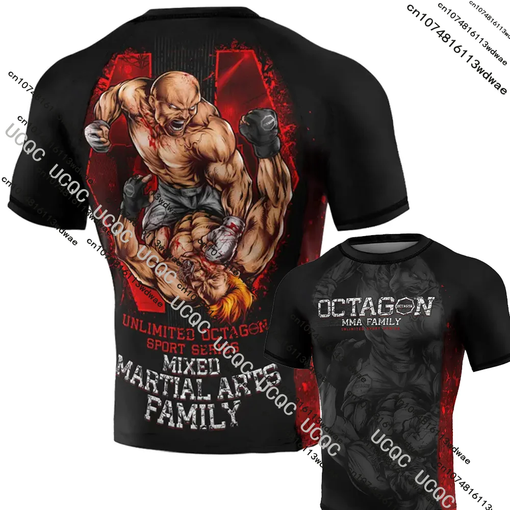 Latest 2026 BJJ jiu jitsu T-Shirt Kick Boxing Training Taekwondo Polyester 3D Quick Dry Men Fitness Casual Sports Gym Top Tees