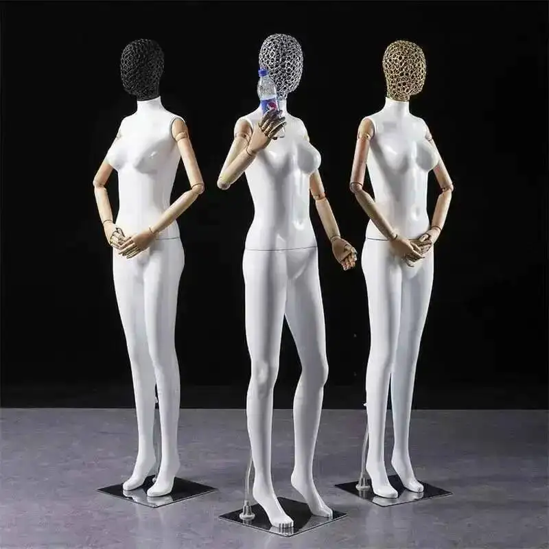 

Mannequin Furniture Female Wedding Full Dress Model Movable Clothing Body Store Clothing with Display Arms Prop Window Displa