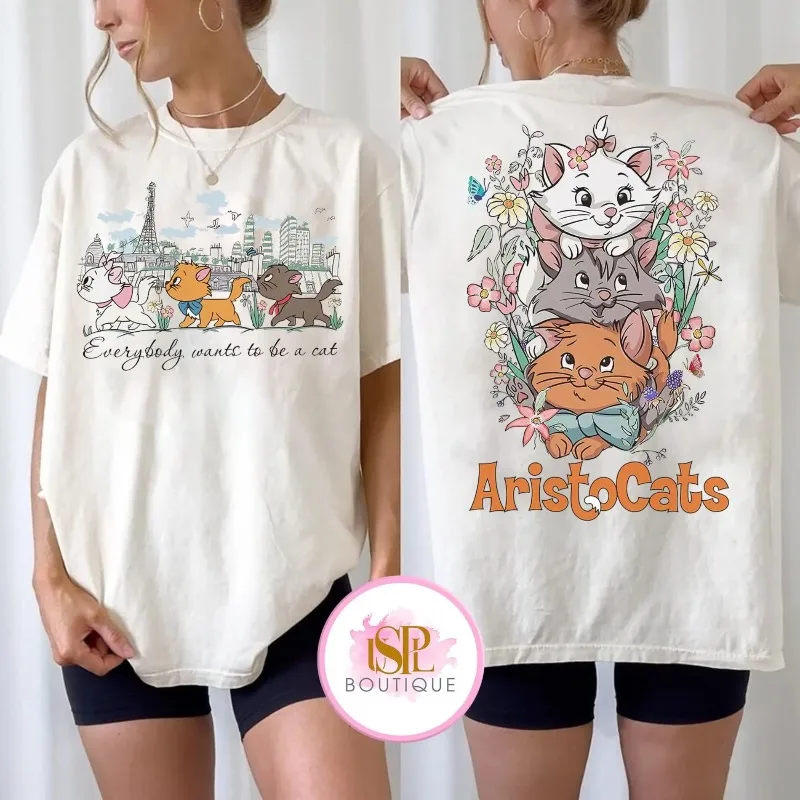 

Disney The Aristocats Shirt, Marie Toulouse Berlioz Cats Shirt Cat Lover Shirt, Cats Paris Shirt, Disneyland Trip Shirt