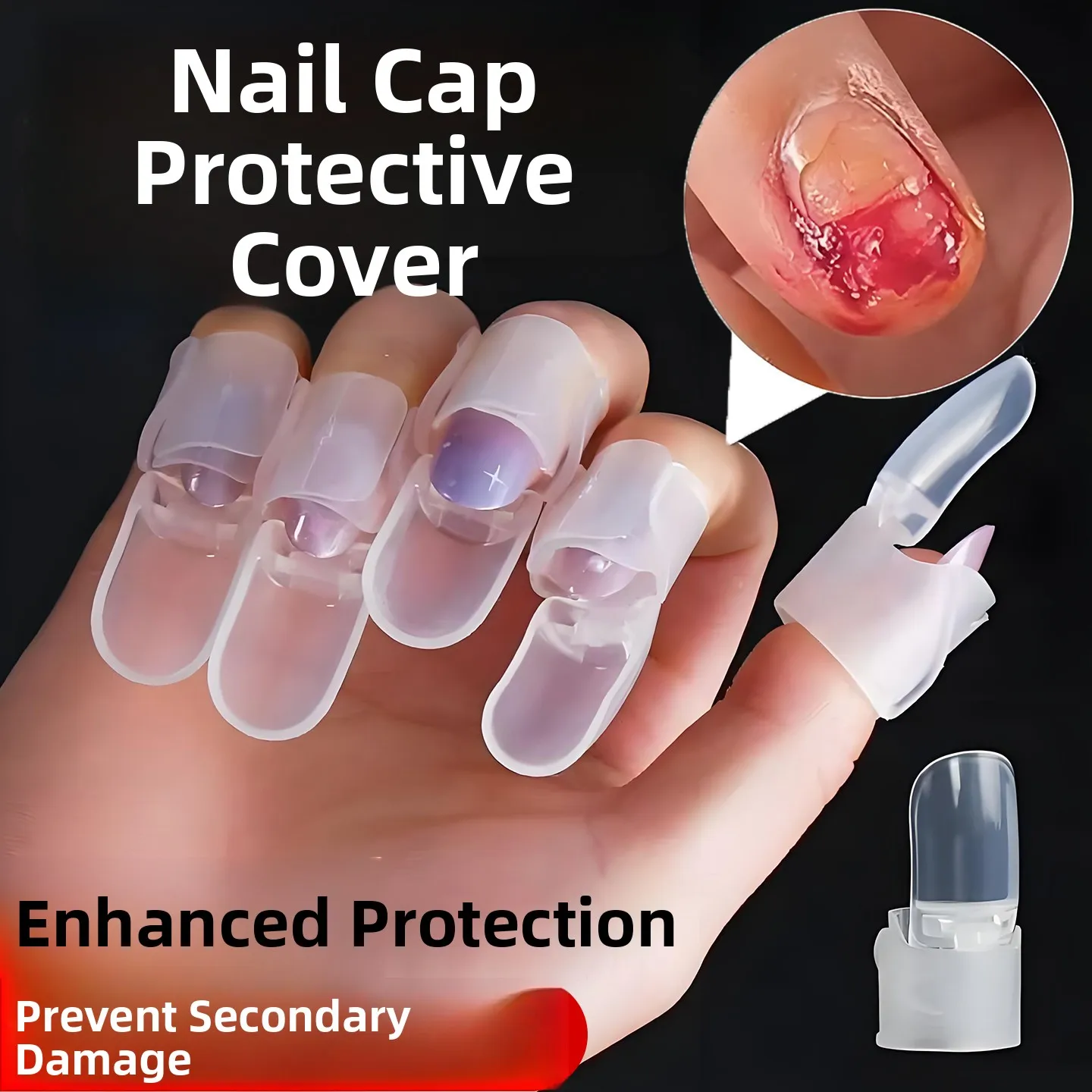 Protector de Uñas, Funda Protectora para el Dedo Pulgar, Previene la Caída de las Uñas, Fijación del Dedo después de la Extracción de las Uñas, Equipo de Protección para las Manos