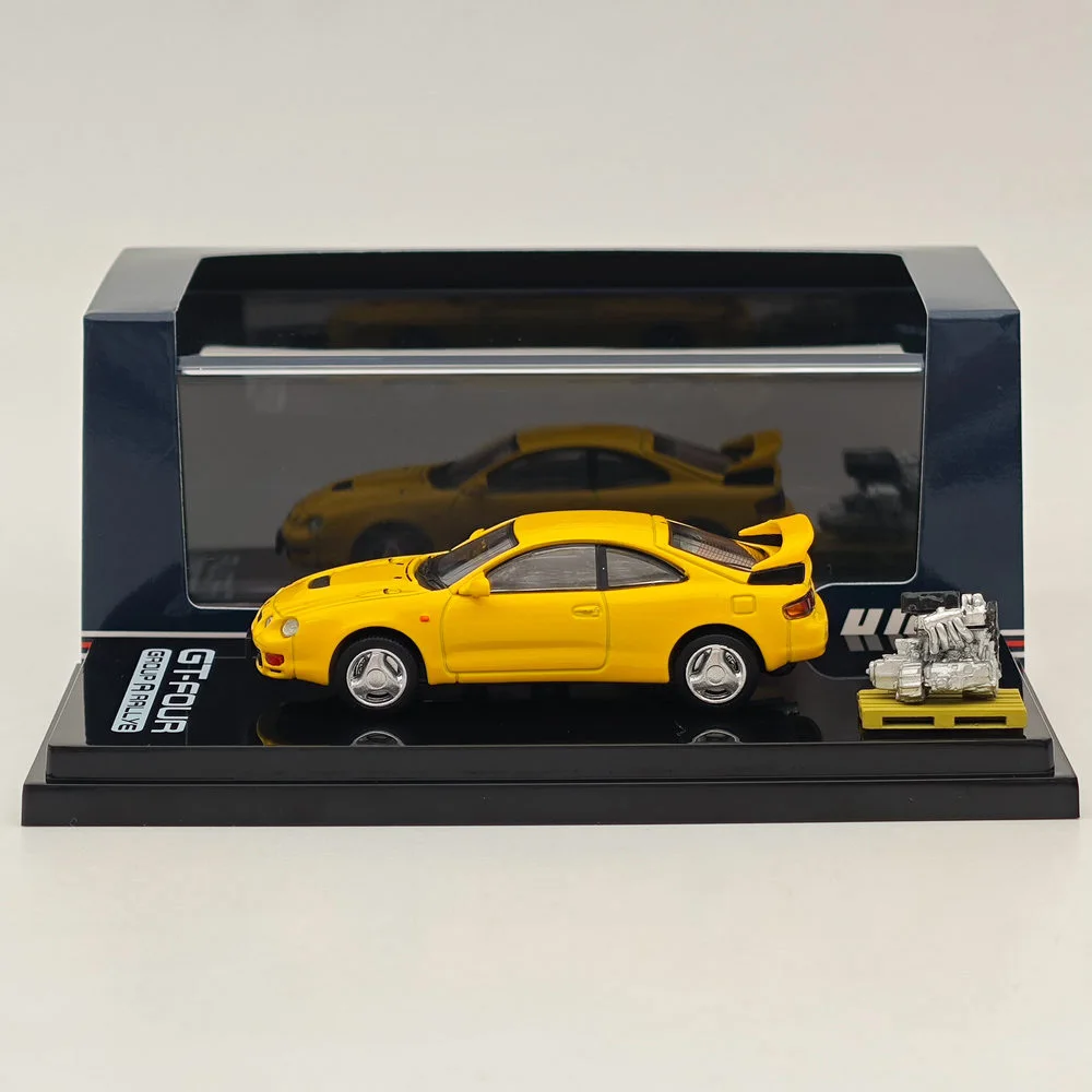 Hobby Japão 1:64 para CELICA GT-FOUR WRC Edition (ST205) com motor amarelo HJ 641064 Coleção de carros de modelos fundidos a AY