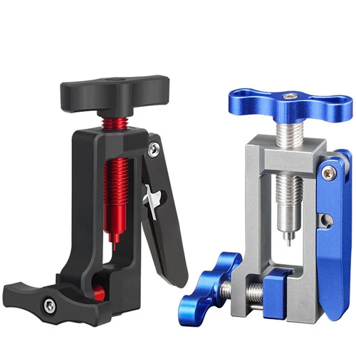 Herramientas de aguja de aceite de freno de disco hidráulico de bicicleta 2 en 1, cortador de manguera, alicates de Cable, inserto de conector de oliva BH59 BH90, prensa de instalación