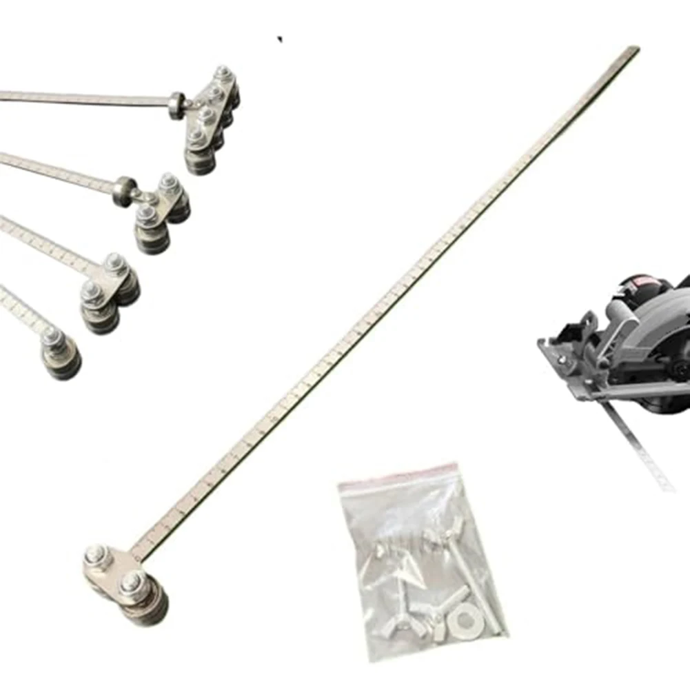 For Circular Saws Woodworking Gauge Adjustable Caliper Workshop Use Silver Measurement Accuracy Smooth-rolling Wheels