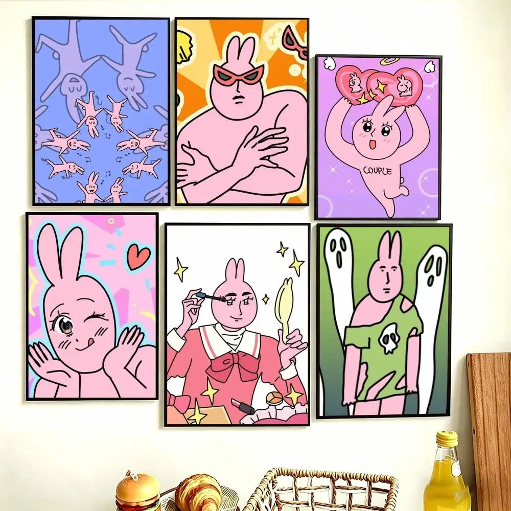 

My Friend Rabbit Poster Perfect Space Sticker Self Adhesive for Office Home Theater Wall Art Decor Fancy Gift