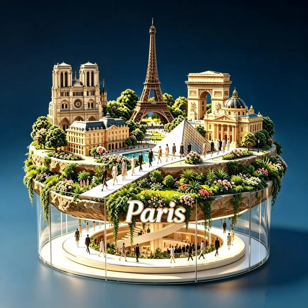France Paris Fridge Magnets Metal Alloy Material Fashion Show Souvenirs the Eiffel Tower L'Arc de Triomphe Fridge Stickers Gifts
