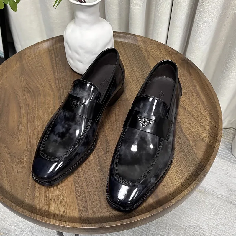 

2024 New Men Business Leather Loafers Shoes with Cowhide Feet Create A Comfortable Soft-soled Soft Leather Surface for Work