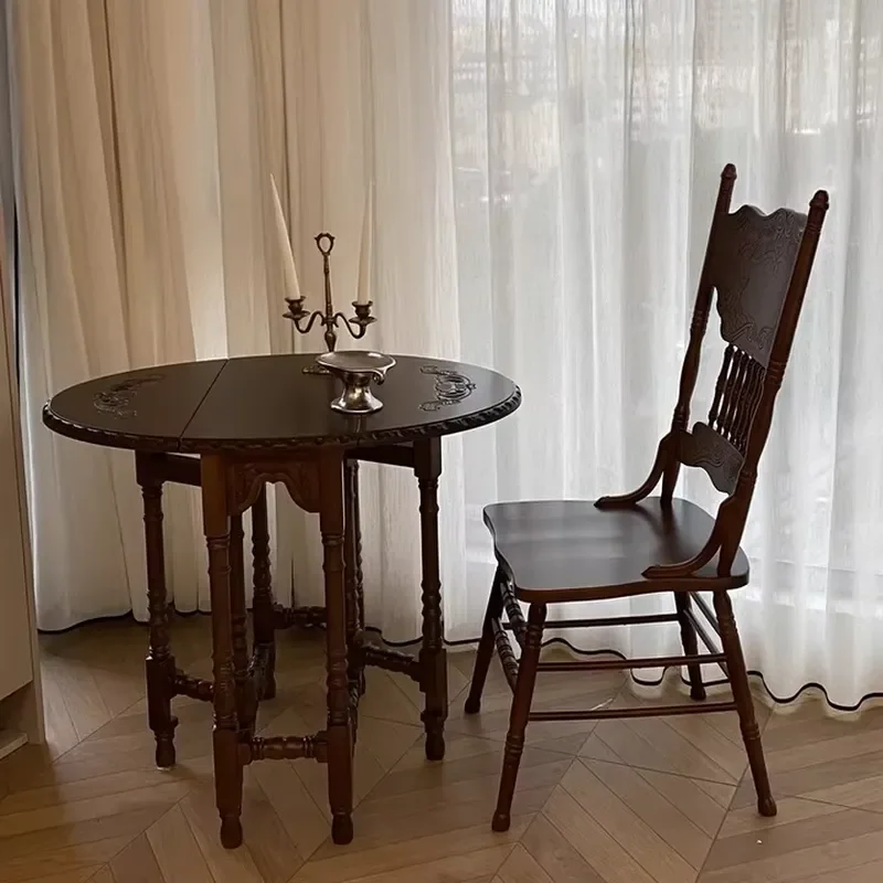 French Retrostyle Homestay Leisure Butterfly Portable Folding Design Dining Living Bedroom Dessert Shop Balcony Coffee