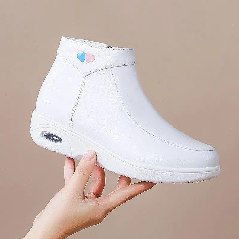 Nurse cotton shoes for women wearing 2024 winter new hospital work with cotton boots for women