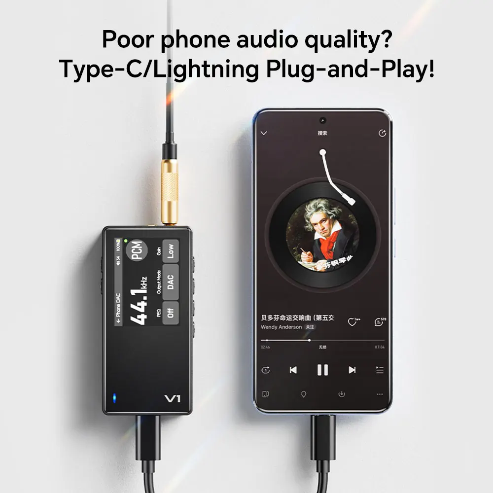 سماعات TempoTec Variations V1، IM05، IM01، مشغل موسيقى HiFI، USB DAC، DAP، مضخم سماعة الرأس، منافذ 4.4 مم و3.5 مم، PEQ، #3