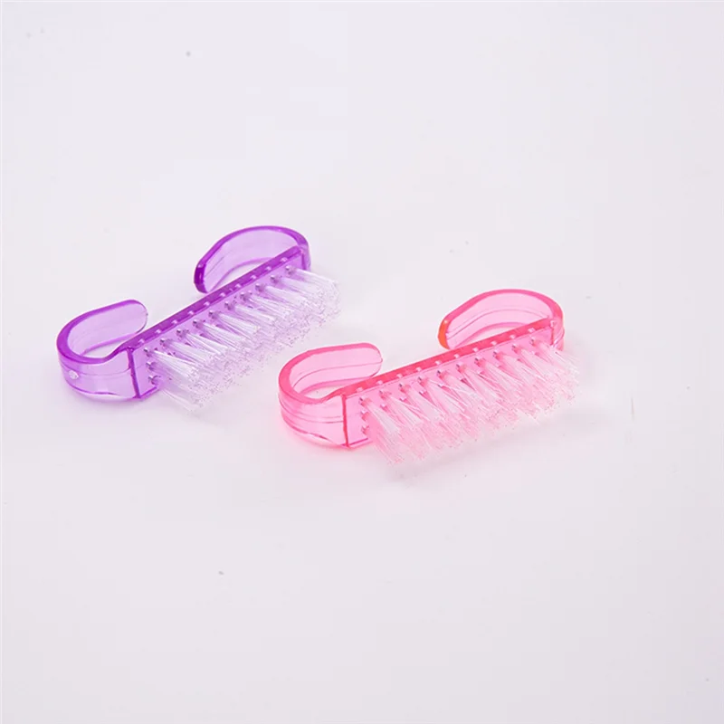 A47F-10Pcs cepillo de uñas de mano Multicolor cepillo de pedicura limpiador Kit de fregado pedicura para dedos de los pies y manicura de uñas