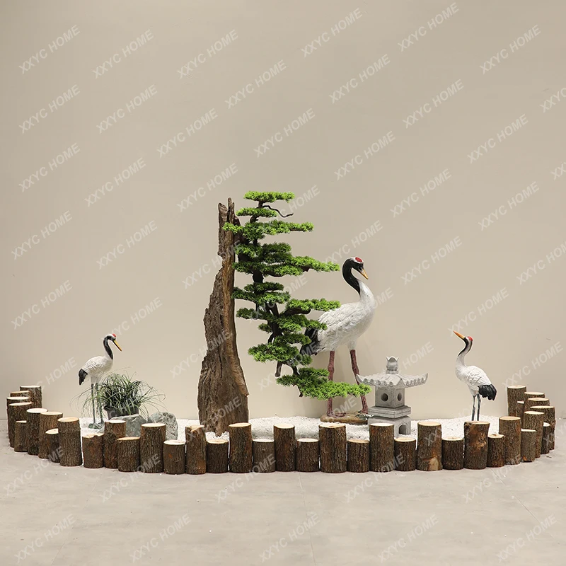 weathered wood modeling pine simulation welcome pine beauty pine Luo Hansong film and television base large landscaping tree