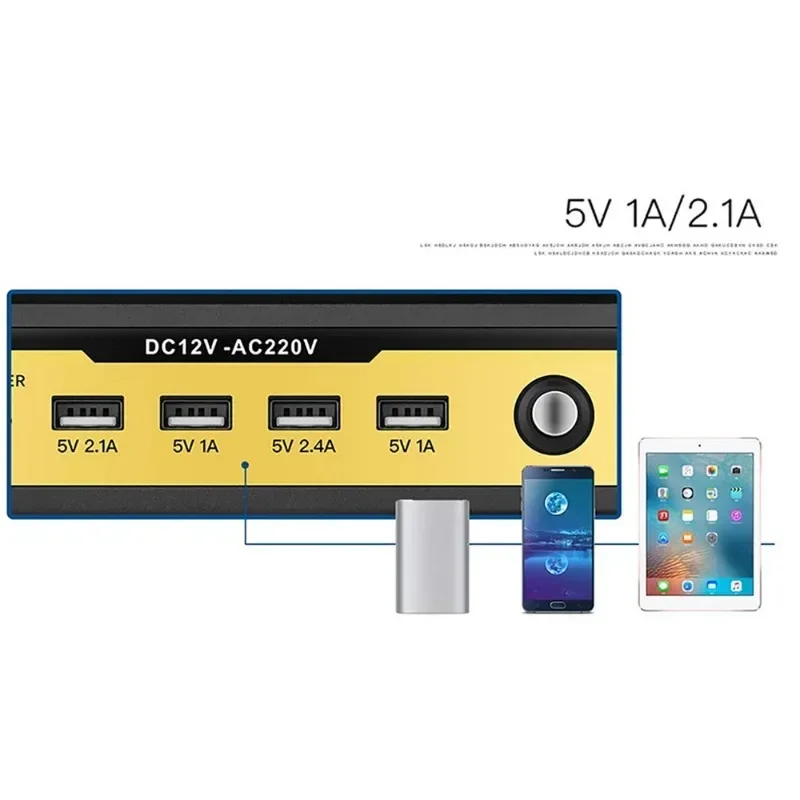 Imagem -04 - Inversor de Onda Senoidal Modificada 6000 5000 4000 3000w Conversor de Transformador de Tensão Lcd Display Digital Inversor Solar dc 12v para 220v