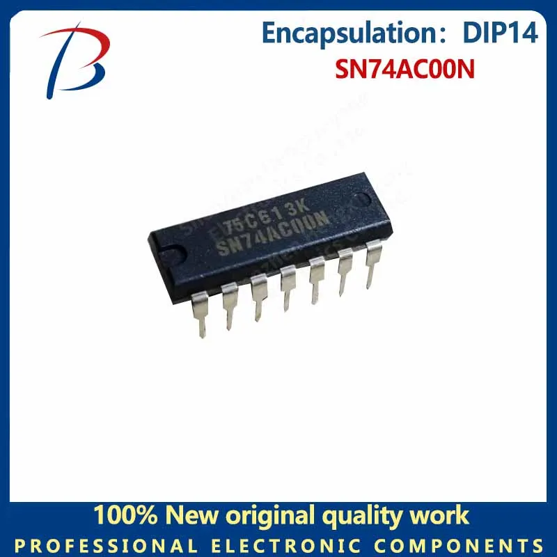 10pcs  SN74AC00N packages DIP14 with four 2-input positive and non-gate logic chips