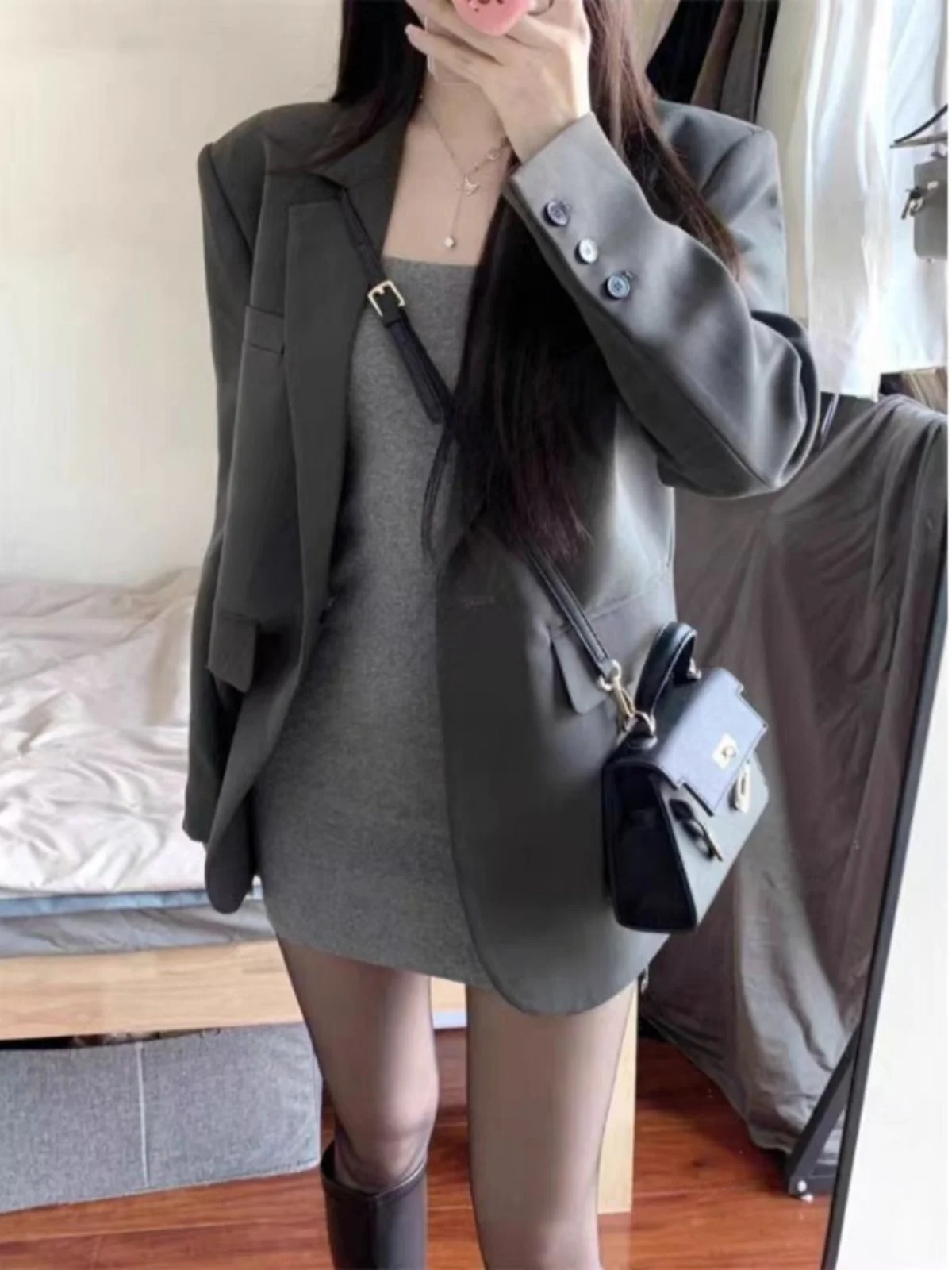 Ele ey Suit Jaet Cappotto da donna allentato casual dimagrante Design Primavera 2025 Faion Cappotto capispalla fem di piccole dimensioni