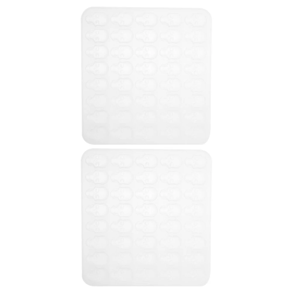 

2 PCS Mold Halloween Cookie Baking Molds Ice Cube Non-stick Mini Candy Tray Chocolate Skull