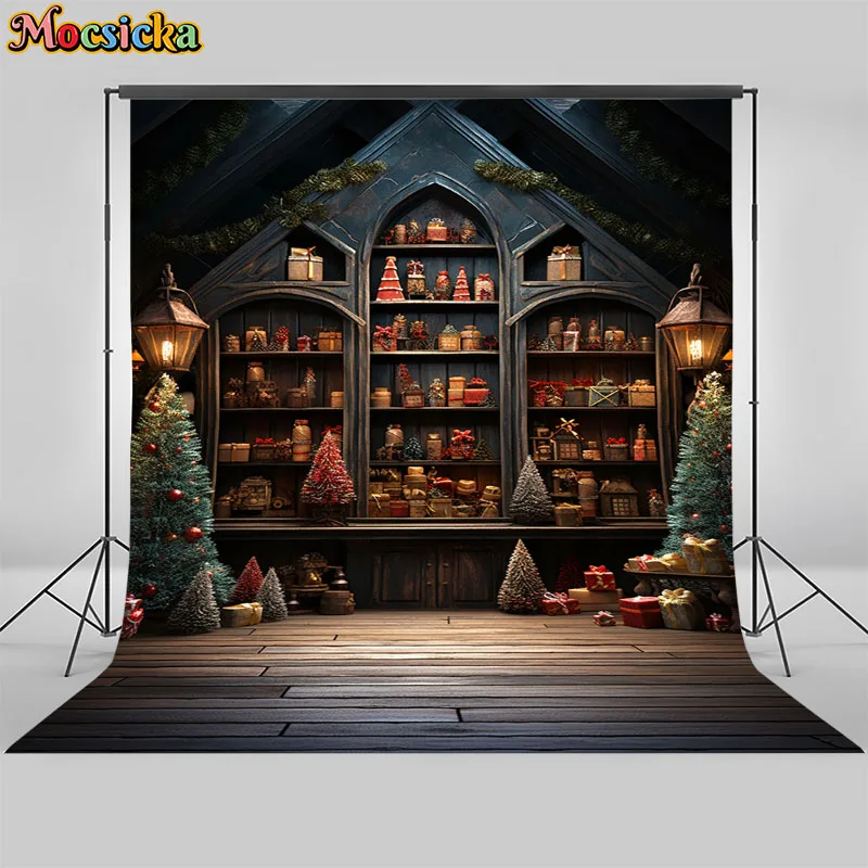 Natal fotografia fundo para crianças, adereços bebê, photoshoot família, loja de brinquedos, fundo frontal