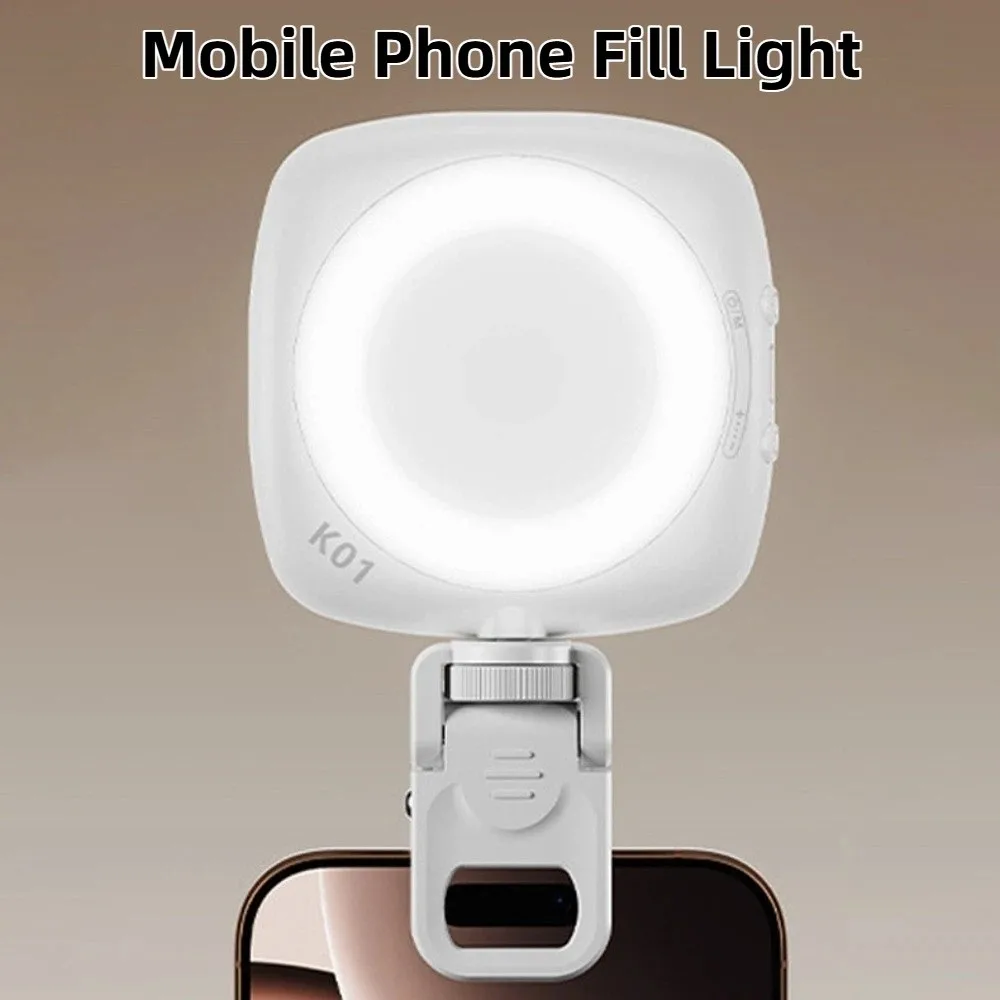 With Makeup Mirror Phone Selfie Light Portable Rechargeable Mobile Phone Fill Light Mini Detachable LED Phone Fill Light Vlog