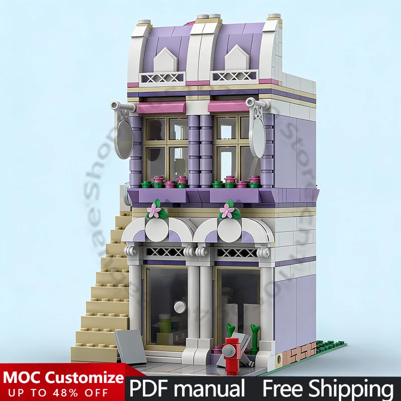 

649 PCS Construction Modular Art Studio MOC Customize Modular Building Block Creative Design Educational DIY Festival Toy Gift