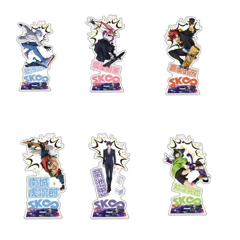 Anime-Figur SK8 the Infinity Cosplay Reki Snow Miya Cheery Blossom Acryl-Modellständer Schreibtischdekoration Sammlerstück Geschenk 15cm