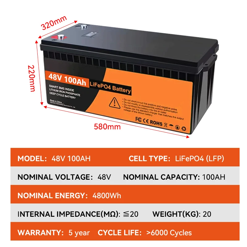 51.2V 48v 100Ah 200ah 300ah Lithium Solar Battery Pack 12v 24v Lifepo4 Energy Storage Product Lithium Ion Batteries Pack