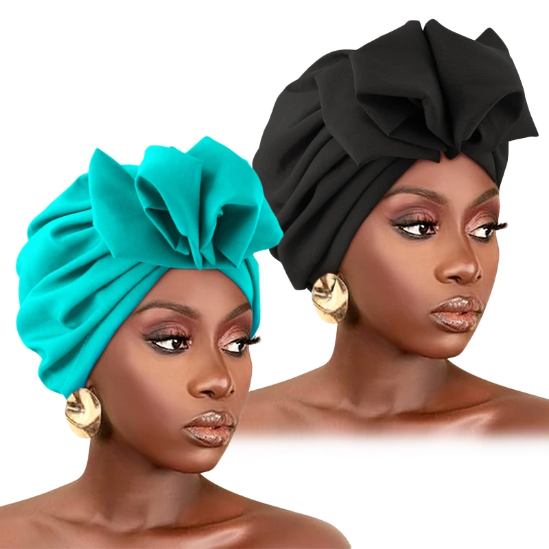 2 Stück Neue Muslimische Frauen Turban Hut Hijab Mütze Indische Kappe Kopftuch Elastische Haarbänder Hut Beanie Damen Mädchen Haaraccessoires – Detail 8
