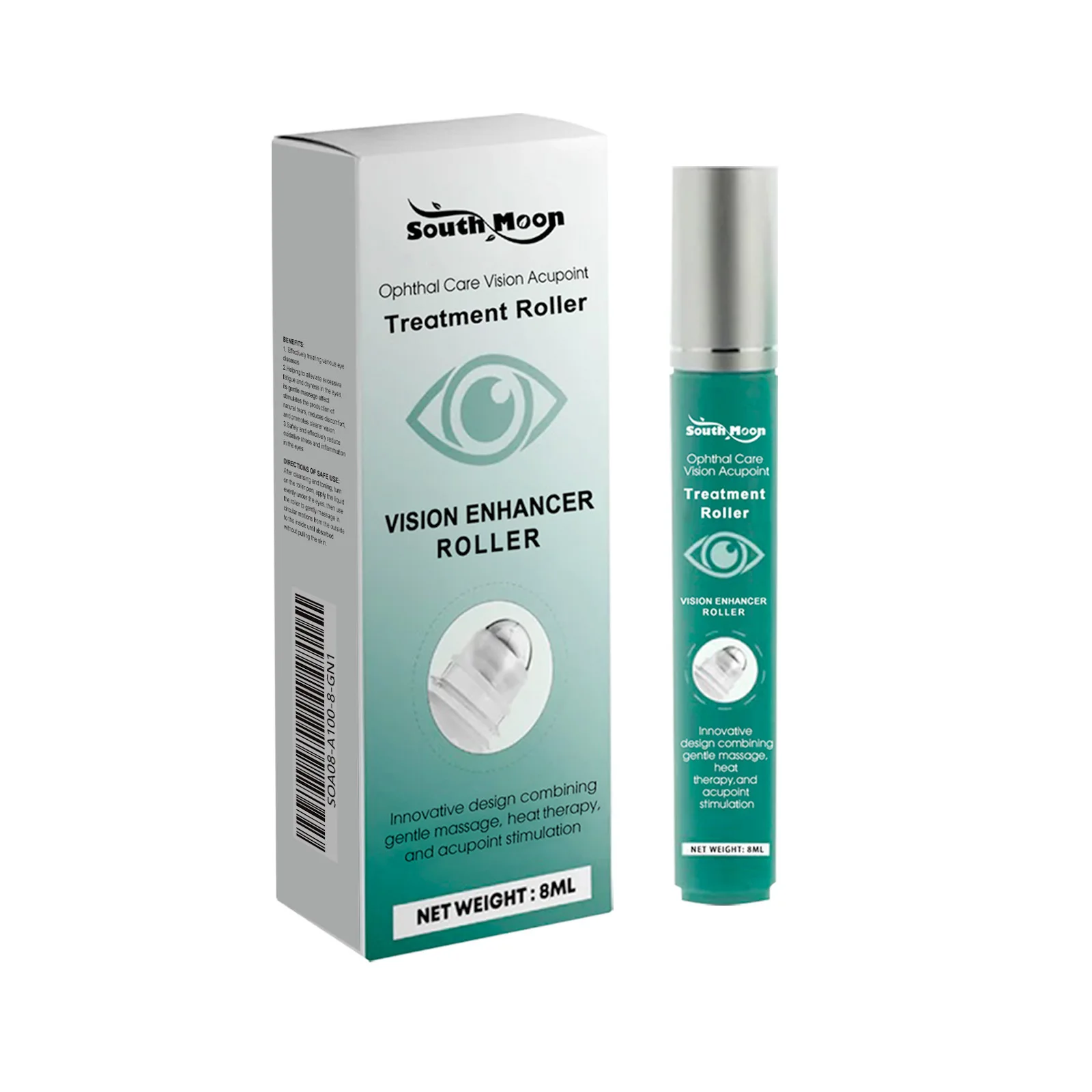 Vision-Enhance Roller Eyesight  Reduces Fatigue Dry Promote Clearer Eyesight Improve Blurred Edema Eye Enhance Massager Oil 8ml