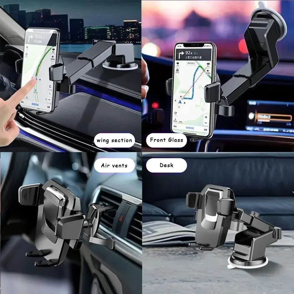 360° Rotation Windshield Car Phone Mount - Universal Smartphone Holder Used for iPhone Samsung Xiaomi Huawei