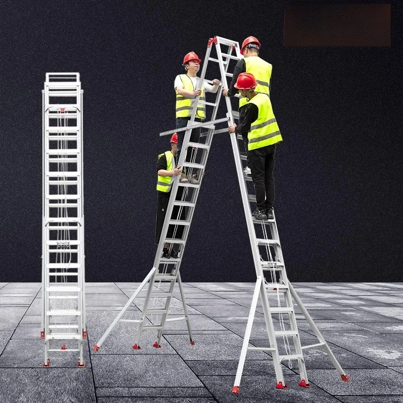 Телескопическая лестница длиной 6 метров