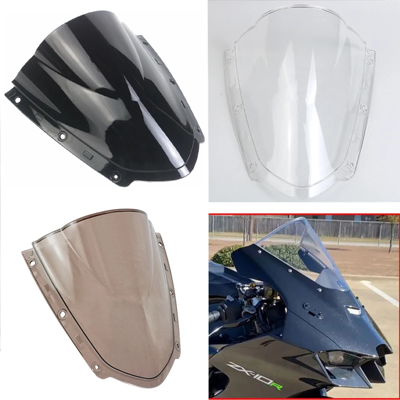 

Windscreen For 2021 2022 2023 Kawasaki Ninja ZX10R ZX-10R ZX 10R 21 22 23 Wind Screen Deflectors Windshield
