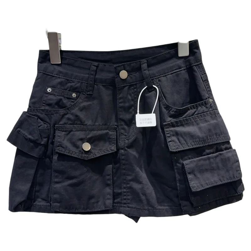 Gonna di jeans dolce e alla moda, gonna multitket da lavoro a trapezio, lunghezza f, per donna, abbigliamento casual quotidiano