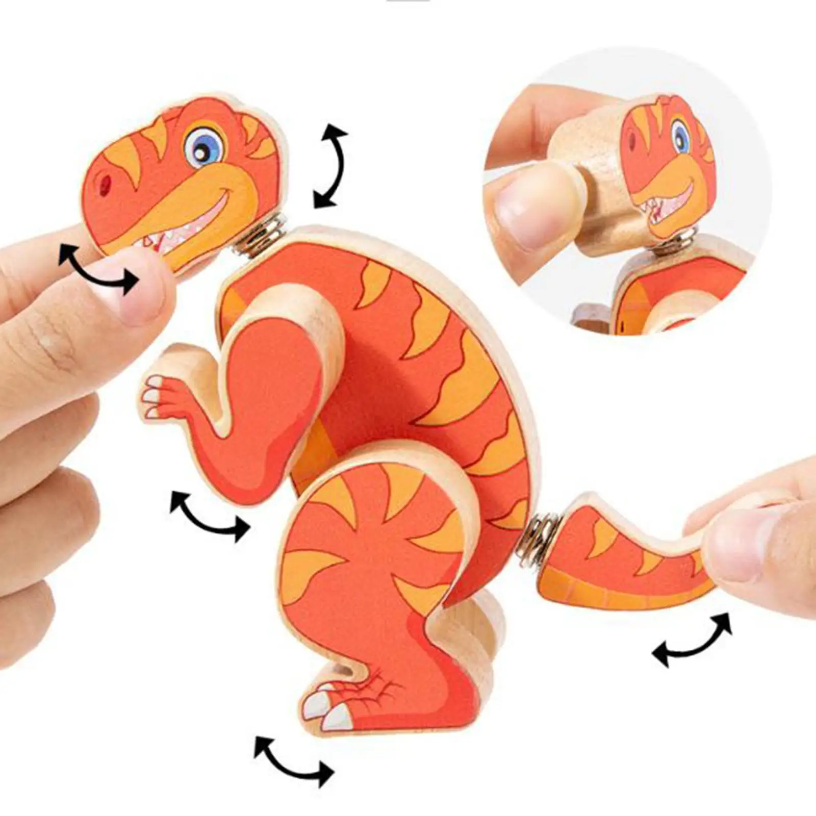 

4Pcs Wooden Take Apart Dinosaur Playset Dinosaur Snap Together Building Toys for Children 3 4 5 Years Boys Girls Birthday Gifts
